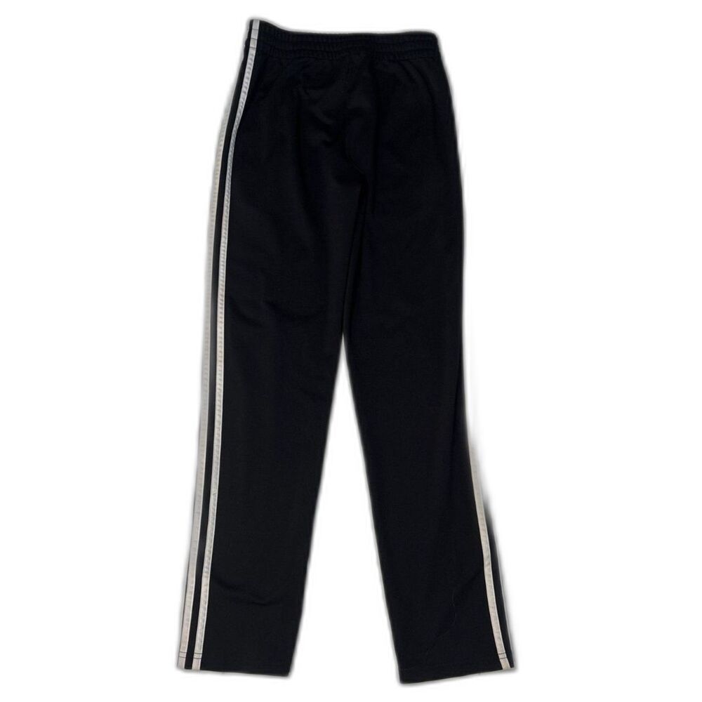 Boys Adidas Black Athletic Pants with Side Stripes – Size 14/16